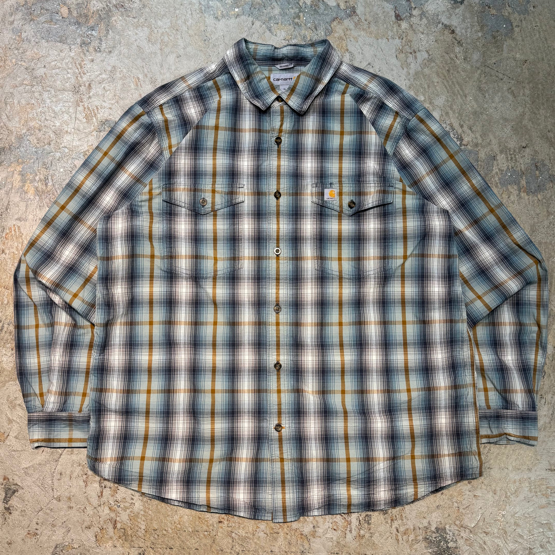Used clothing carhartt/Carhartt/Long sleeve shirt/Checked pattern/Size XL