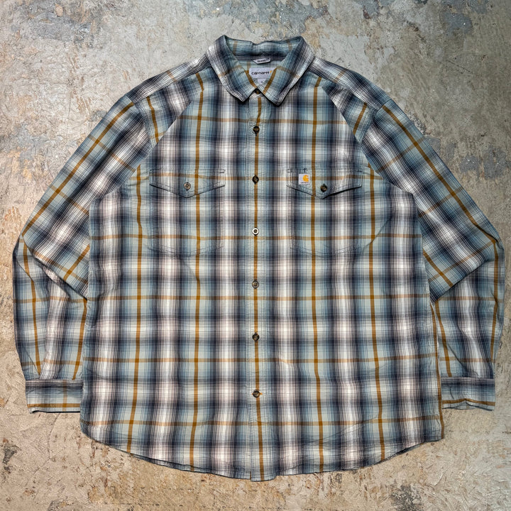 Used clothing carhartt/Carhartt/Long sleeve shirt/Checked pattern/Size XL