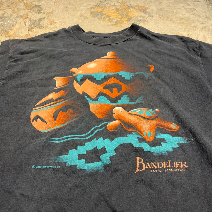 古着 バンデリア・ネイト記念碑/ヴィンテージ シングルステッチ Tシャツ/サイズL