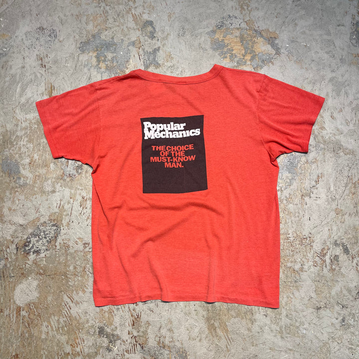 중고 의류 80 ' / 인기있는 메커니즘. /당신이 알아야 할 사람의 선택. / 빈티지 싱글 스티치 레터 인쇄 티셔츠 / 크기 XL
