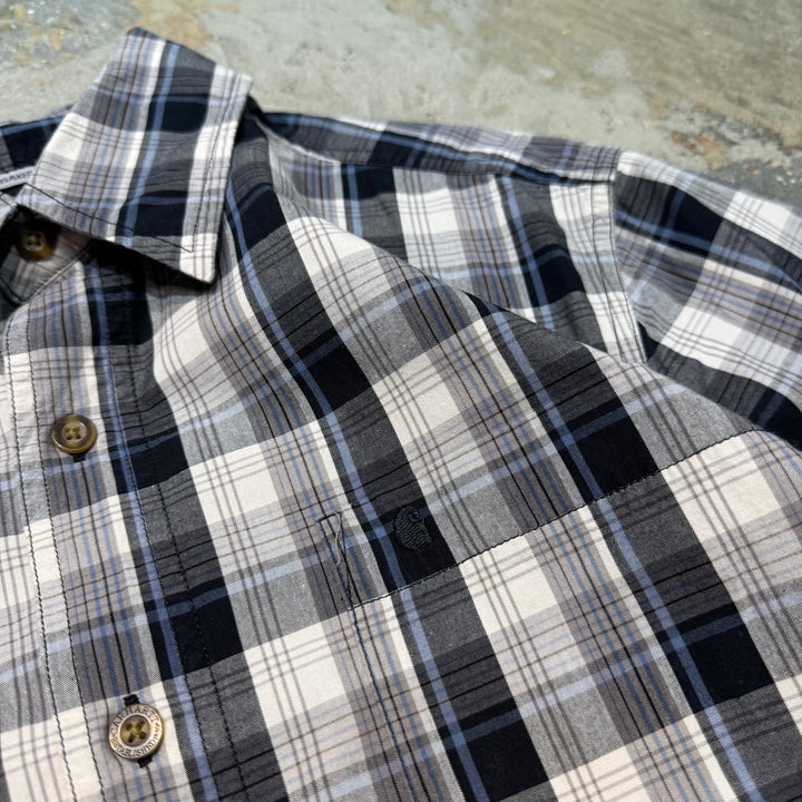 Used clothing carhartt/ Carhartt/ Button-down short sleeve shirt/ Checkered pattern/ Size M