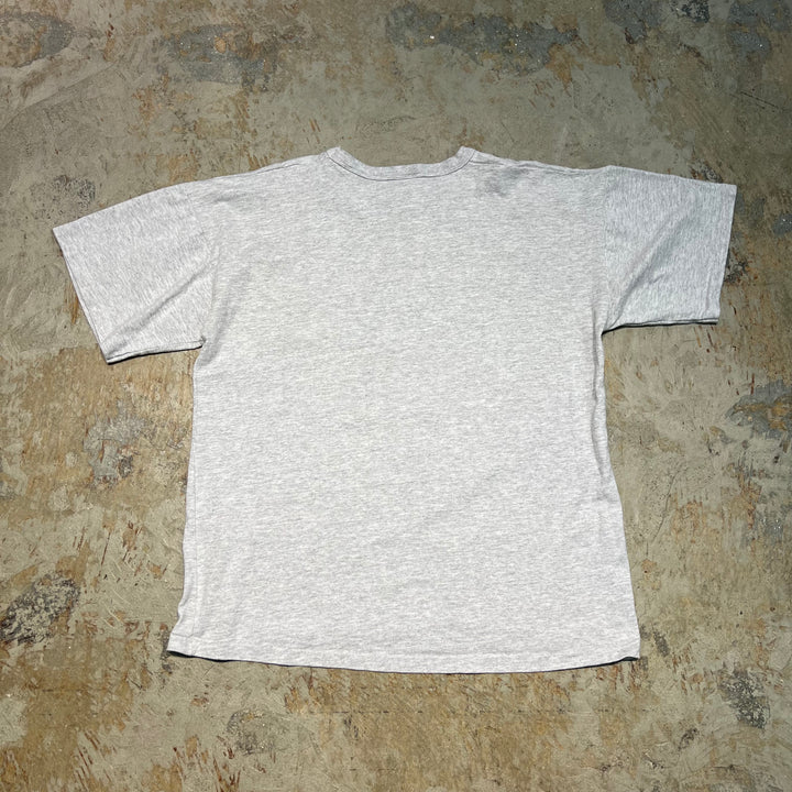 古着 USA製 92's シラシュース大学/ダズマニアン・デビル/ルーニーテューンズ/ワーナーブラザース/ヴィンテージ シングルステッチ プリントTシャツ/サイズL相当