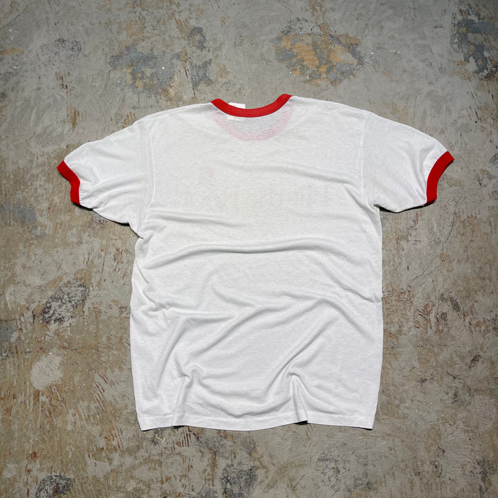 #4490 古着 ~90's Vintage/short sleeve Ringer t-shirt Tee/半袖リンガーTシャツ/hit the roof!/企業系/サイズXL相当