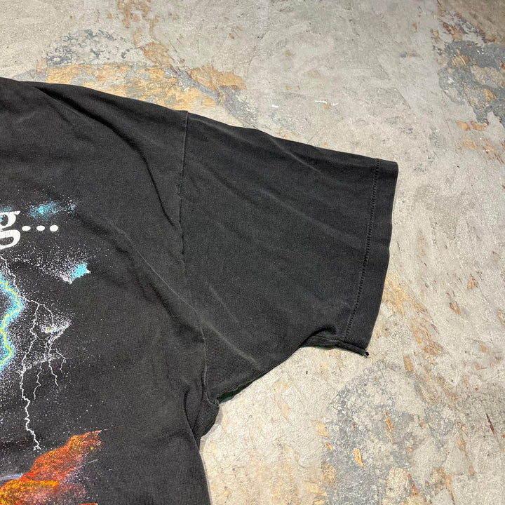 古着 USA製 80's~ ヘインズ/"In the Beginning GoD"/Genesis 1:1聖書
/イエス キリスト/グラフィックアート/ヴィンテージ シングルステッチ Tシャツ/サイズXL相当