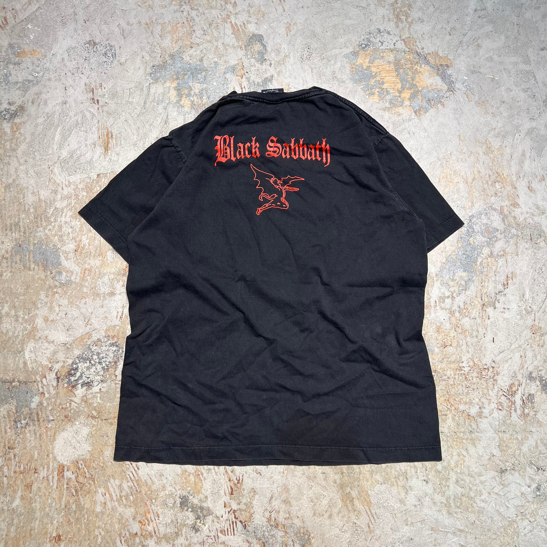 #4810 빈티지 의류 검은 안식일/티셔츠/밴드 티셔츠/크기 l