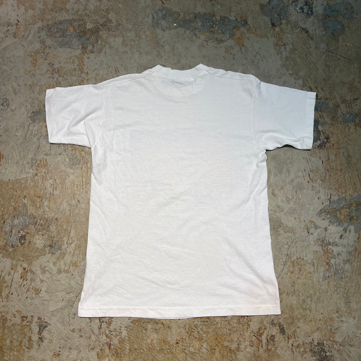 古着 USA製 92's フルーツ オブ ザ ルーム / エルビス・プレスリー / ヴィンテージ シングルステッチ プリントTシャツ/サイズM