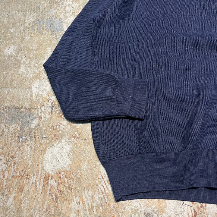 #3895 Ralph Lauren/Cotton Knit Half Zip Swiever Cotton Knit Zip/Size M의 사용 의류 폴로