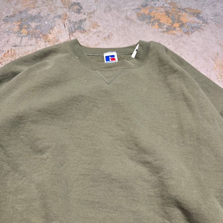 旧衣服USA制80's~ RUSSELLATHLETIC/ RUSSELLATHLETIC/空白克罗娜丝/素色/尺码XL