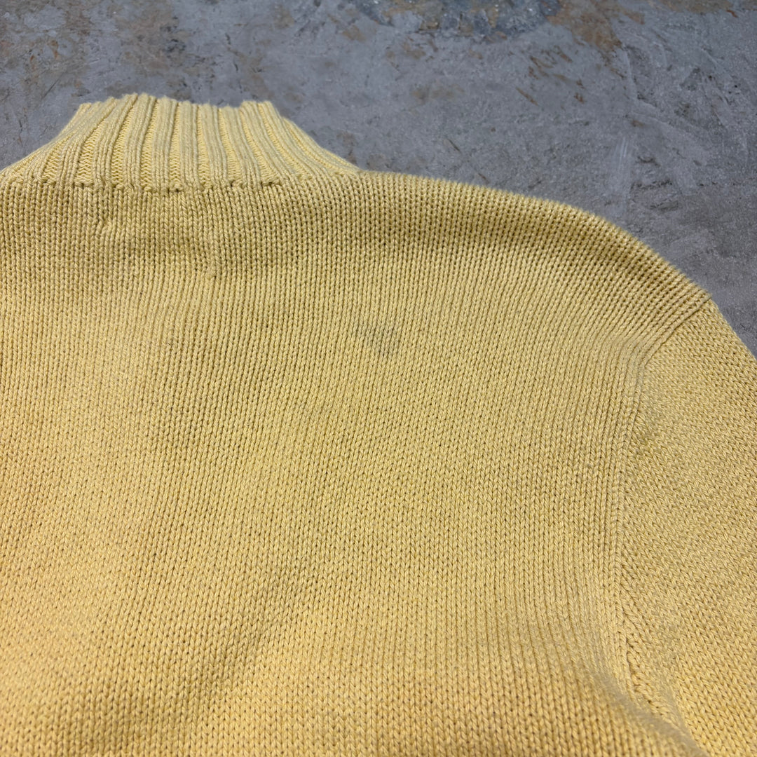 Used clothing 90's ~ POLO by Ralph Lauren/ Polo Ralph Lauren/ Half zip knit sweater/ Size XL