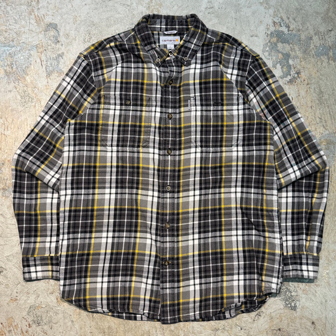 Used clothing carhartt/Carhartt/Button-down long sleeve shirt/Checked pattern/Size L
