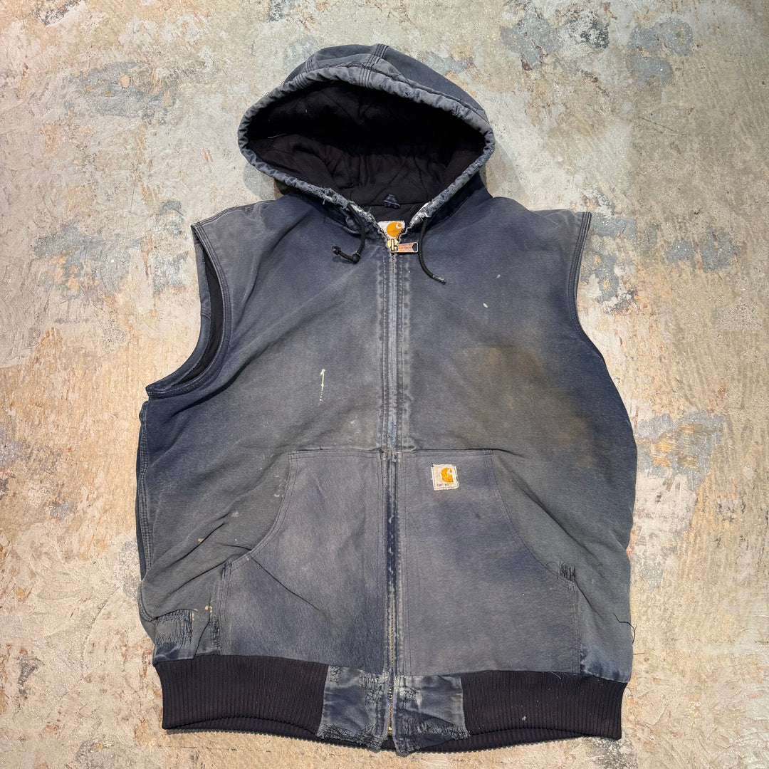 古着 USA製 Carhartt/ カーハート/ ダックベスト/ ダック地/ 裏地キルティング/ サイズL