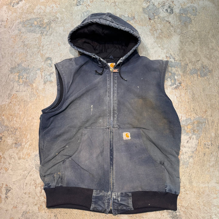 古着 USA製 Carhartt/ カーハート/ ダックベスト/ ダック地/ 裏地キルティング/ サイズL