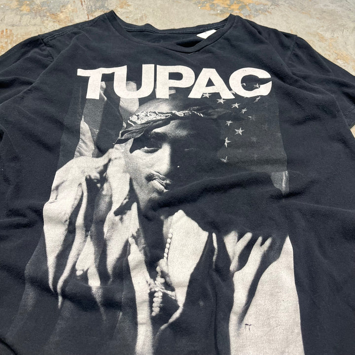 Second-hand clothing 2PAC/Two-pack/Hip-hop/Rapper printed T-shirt/Size L