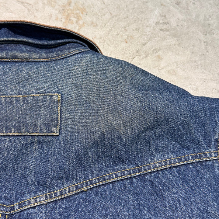 古着 Wrangler/ ラングラー/ デニムボアジャケット/ 裏地ボア/ 襟コーデュロイ/ サイズL