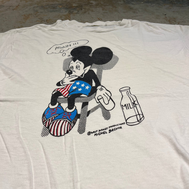 #4286 Unknow/short sleeve t-shirt Tee/シングルステッチ/半袖Tシャツ/90's/ミッキー/サイズL相当