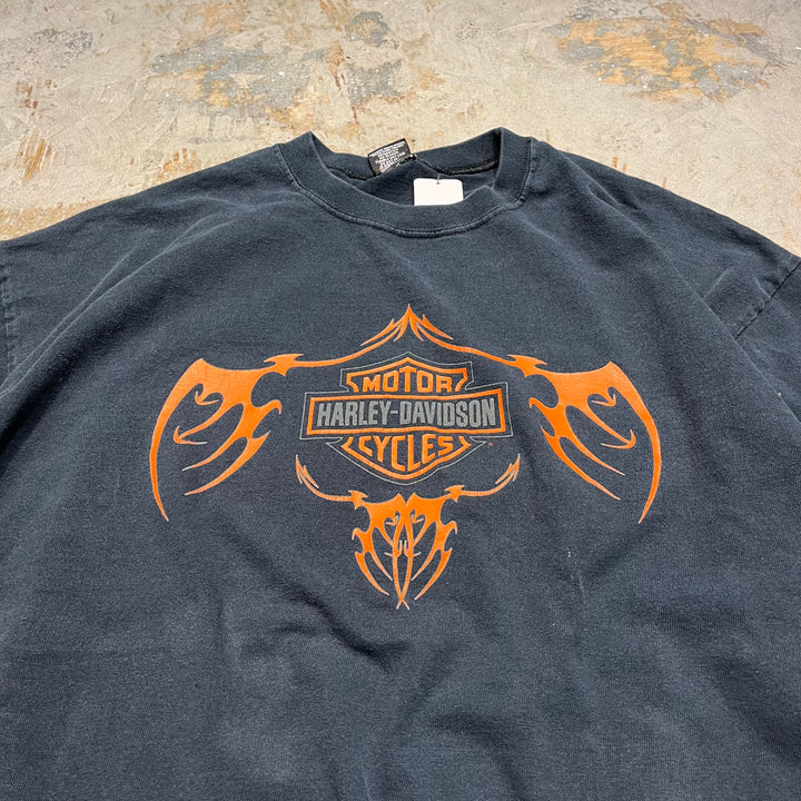 Used clothing Made in USA Harley-Davidson Boston Massachusetts Long-sleeved T-shirt Size XXL