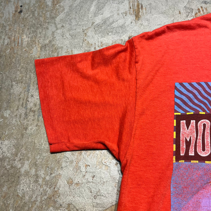 중고 의류 80 년대 Tora/Moscow 서커스/빈티지 싱글 스티치 인쇄 티셔츠/크기 L-XL에 해당합니다.