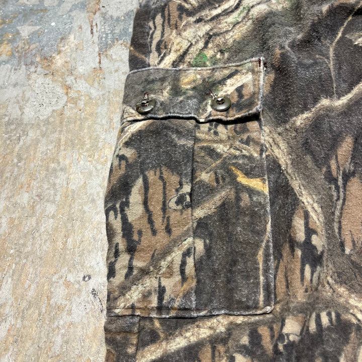 #4218 古着 MOSSY OAK/Chamois cross real tree work Pants/シャモアクロスリアルツリーワークパンツ/リアルツリー柄/サイズL