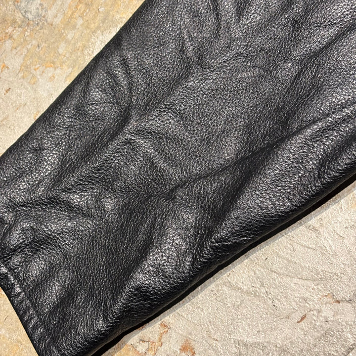 古着 WILSONS LEATHER/ ウィルソンズレザー/ 本革ジップアップレザージャケット/ 牛革/ サイズL