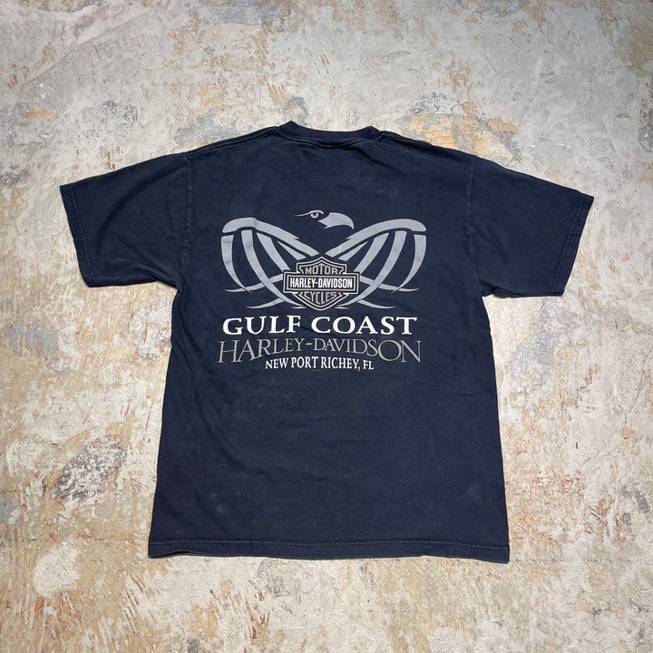 古着 USA製 Harley-Davidson/ハーレー ダビッドソン / フロリダ州ニューポートリッチー 湾岸 ストア / プリントTシャツ / サイズM