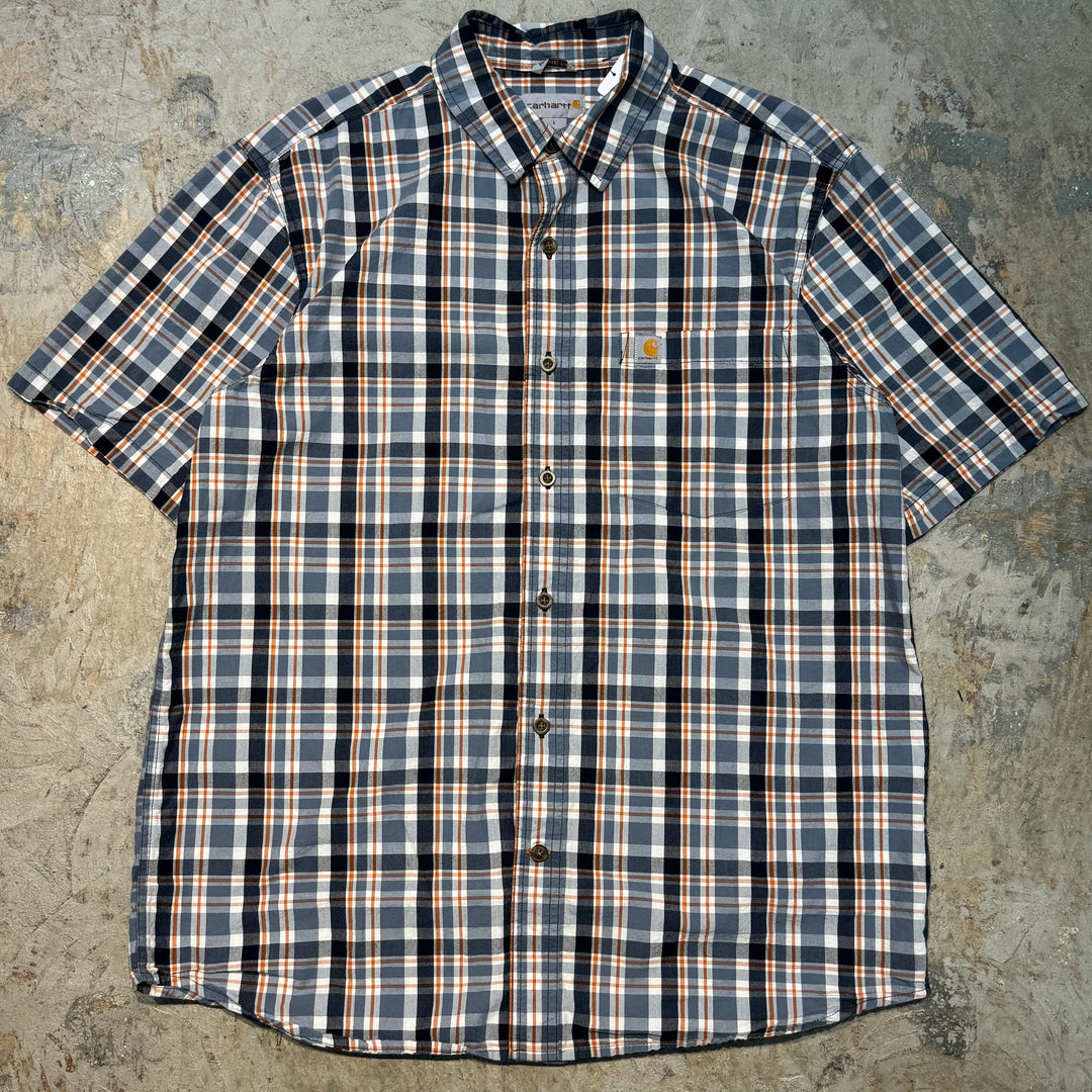 중고 의류 Carhartt/ Short Sleeve Shirt/ Checkered Pattern/ Size L