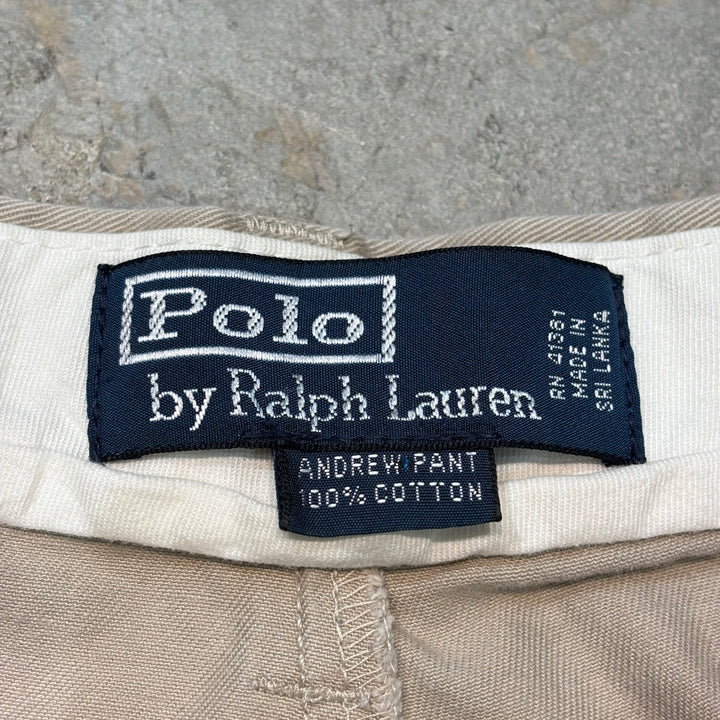 古着 90's〜 Ralph Lauren/ラルフローレン/ ツータックチノパンツ/ 実寸サイズ35×29