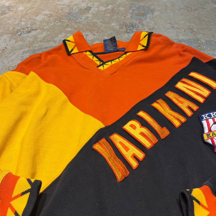 #4086 古着 Unknow/V neck  Sweat/Vネックスウェット/KARLKANI/KKJ23/襟付き/サイズXXL