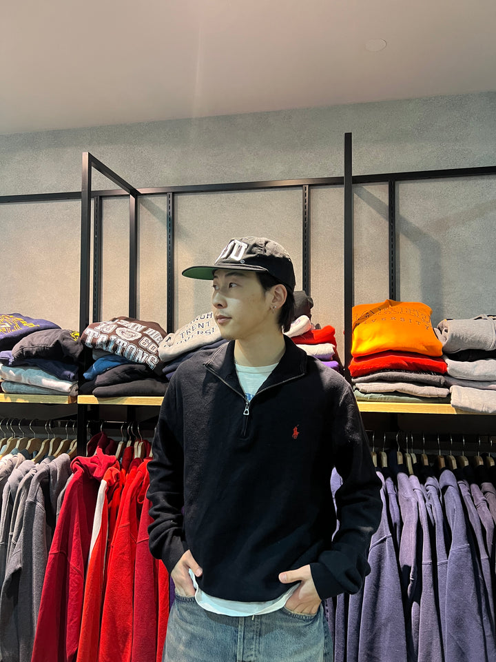#3750 古着 Polo Ralph Lauren/ポロラルフローレン / Half Zip Pima Cotton Knit Sweater/ハーフジップ ピマコットンニット セーター / サイズL
