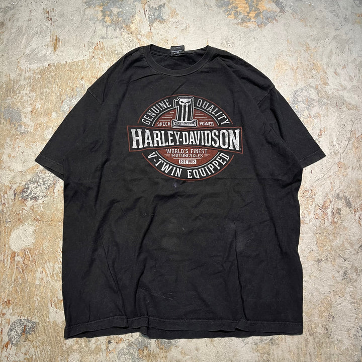 #4463 Harley-Davidson/ハーレーダビッドソン/short sleeve t-shirt Tee/半袖Tシャツ/ダブルステッチ/サイズ2XL相当