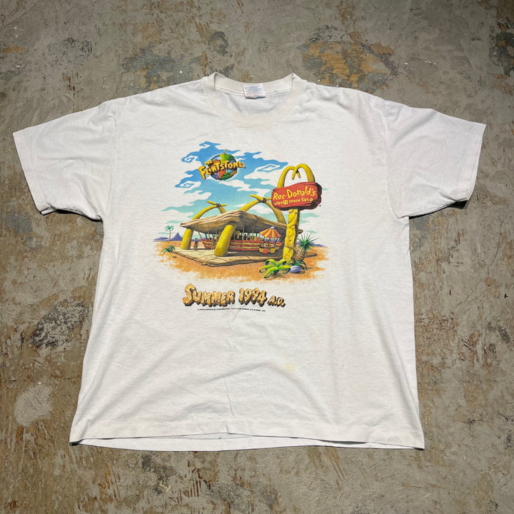 #4293 Hanes/ヘインズ/short sleeve t-shirt Tee/シングルステッチ/半袖Tシャツ/マクドナルド/MADE IN USA/サイズXL