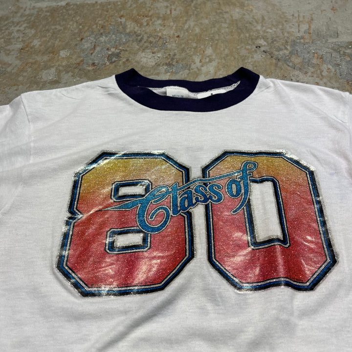 #4790 古着 80’s USA製 紙タグ/ヴィンテージ リンガーTシャツ/サイズM