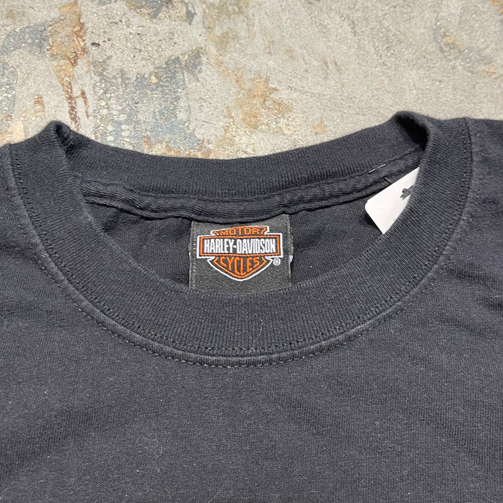 미국에서 만든 중고 의류 Harley-Davidson / New Bern, North Carolina 상점 / 인쇄 티셔츠 / 크기 L