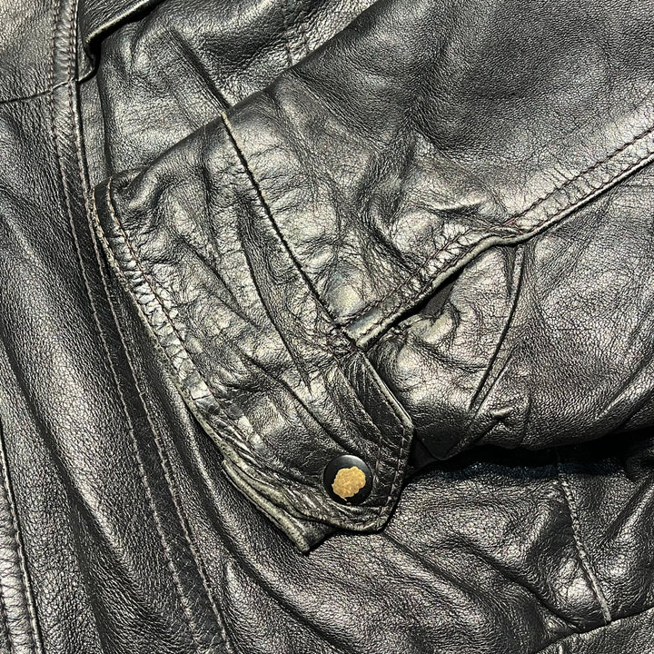 #3308 古着 Unknow/Leather jacket/ジップアップレザージャケット/サイズXL