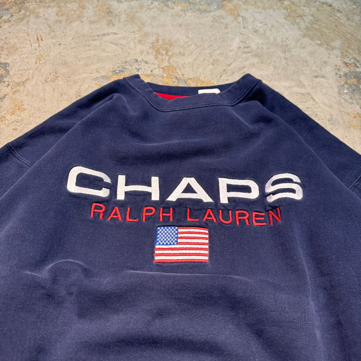 古着 90's〜 CHAPS Ralphlauren/ チャップスラルフローレン/ クルーネックスウェット/ サイズL