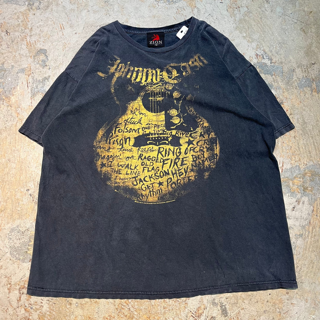 古着 JOHNNY CASH/ジョニーキャッシュ/バンドプリントTシャツ/ サイズXL