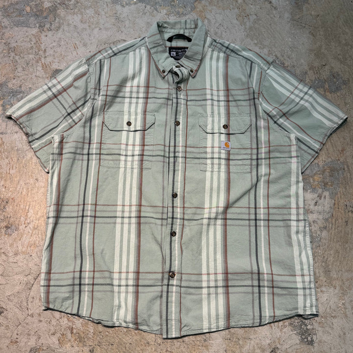 古着 carhartt/カーハート/ ボタンダウン半袖シャツ/ チェック柄/ サイズXL