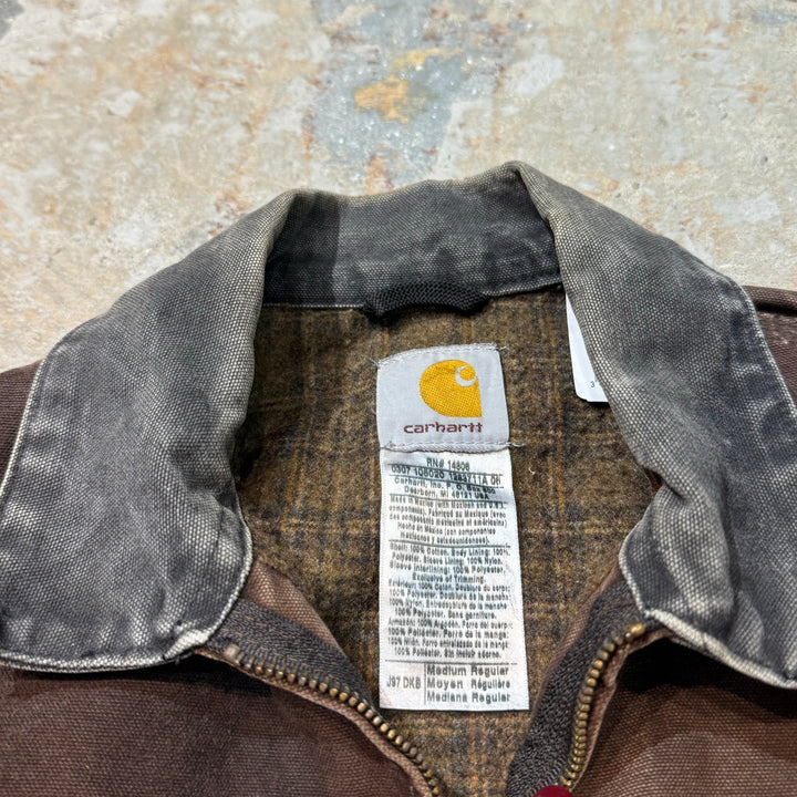 Used clothing 90's carhartt/ Carhartt/ Detroit jacket/ Duck fabric/ Blanket lining/ Checkered pattern/ Size M