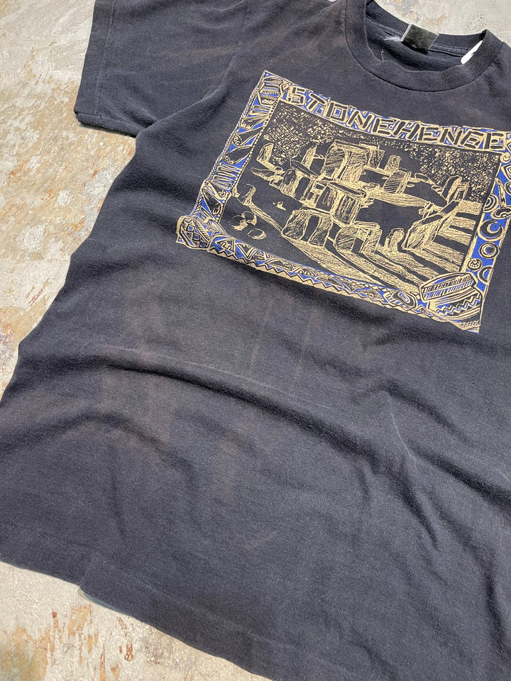 #MA165 古着 90's STONE HENGE / ストーンヘンジ / 世界遺産 / シングルステッチ ヴィンテージ Tシャツ / サイズL相当