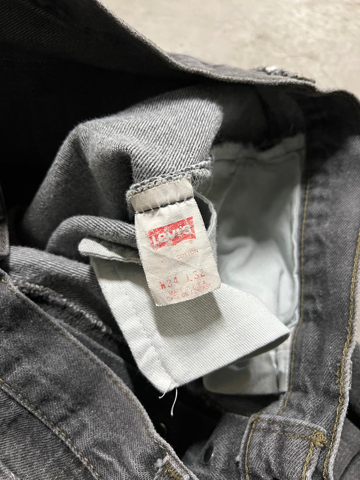 #MA12 Used clothing 90's Levi's/Black Denim Pants/Black Denim Pants/501/MADE IN U.S.A/Actual size 32 x 27