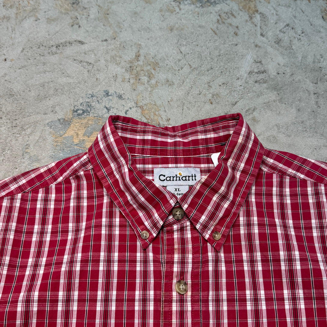 古着 carhartt/カーハート/ ボタンダウン半袖シャツ/ チェック柄/ サイズXL