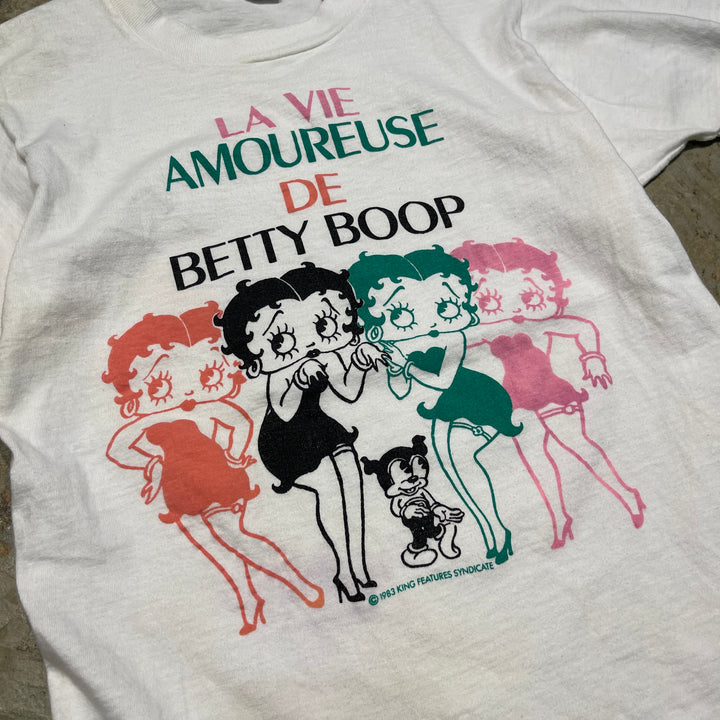 古着 USA製 ベティ・ブープ/愛の生活/ヴィンテージ シングルステッチプリントTシャツ/サイズS