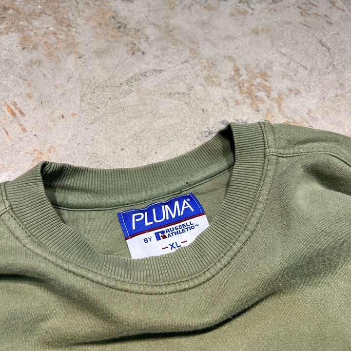#4044 古着 PLUMA by Russell Athletic/プルーマ ラッセル アスレチック/Crew Neck Blank Sweat Shirt/クルーネックブランクスウェット/サイズXL