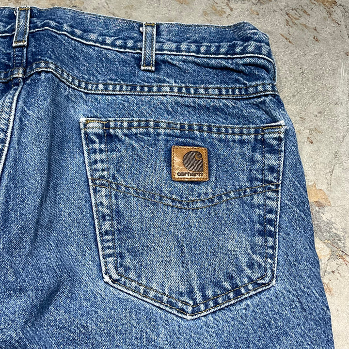 #4224 古着 Carhartt/カーハート / Denim Pants/デニムパンツ /ジーンズ / 裏地チェック/34×30