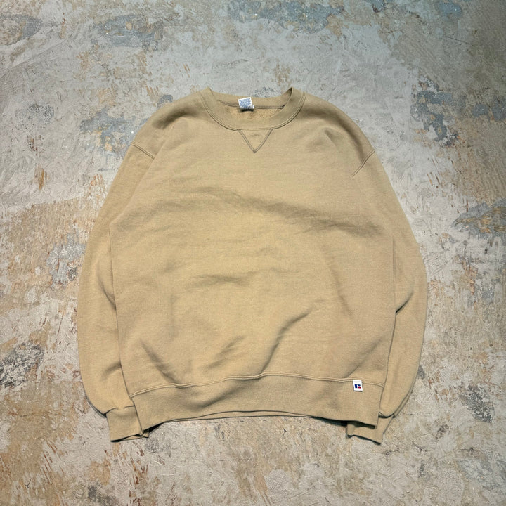 旧衣USA制80's~ RUSSELLATHLETIC/ RUSSELLATHLETIC/空白克罗尼特/素色/尺寸L (T)