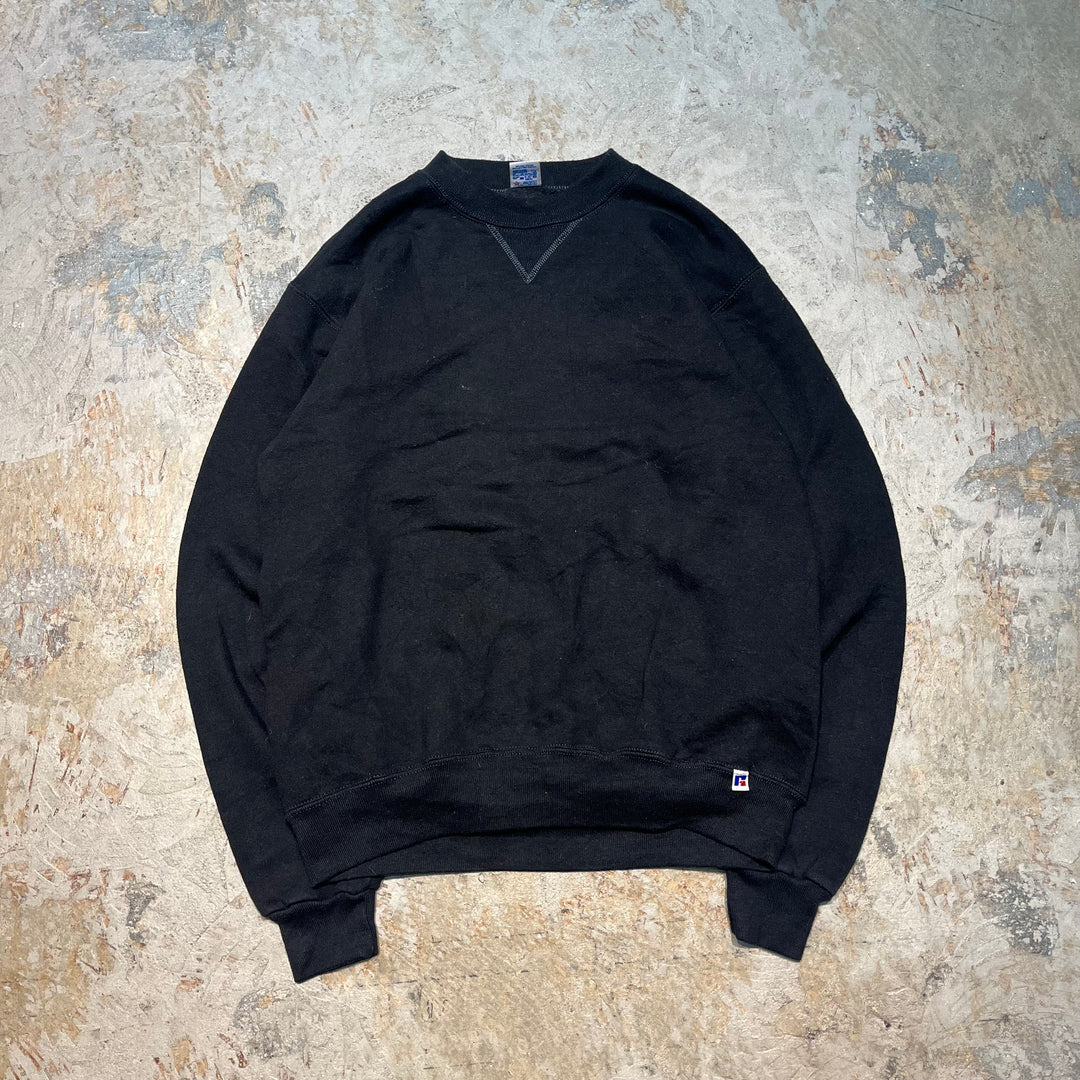 Used clothing Made in USA 80's~ RUSSELL ATHLETIC/ Russell Athletic/Crew neck blank sweatshirt/Plain/Size M