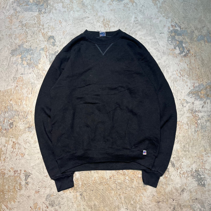 Used clothing Made in USA 80's~ RUSSELL ATHLETIC/ Russell Athletic/Crew neck blank sweatshirt/Plain/Size M