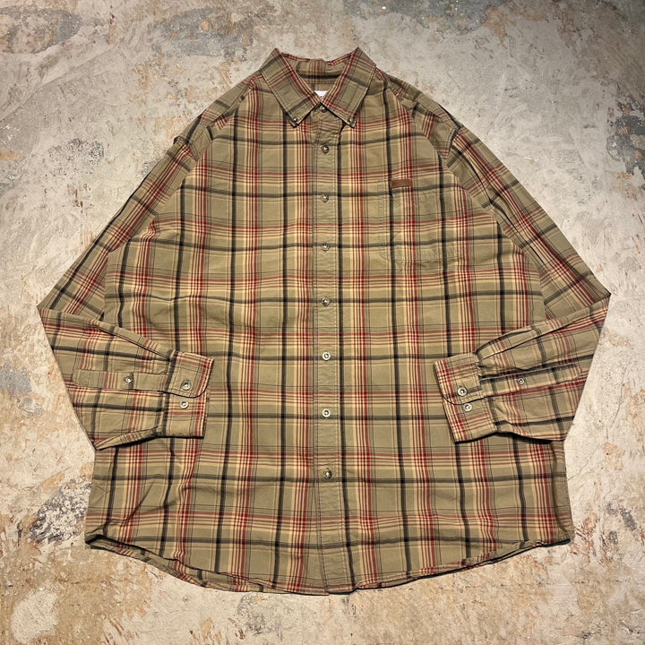 #4364 Used clothing Carhartt/Long Sleeve Button Down Shirt/Check/Size XL