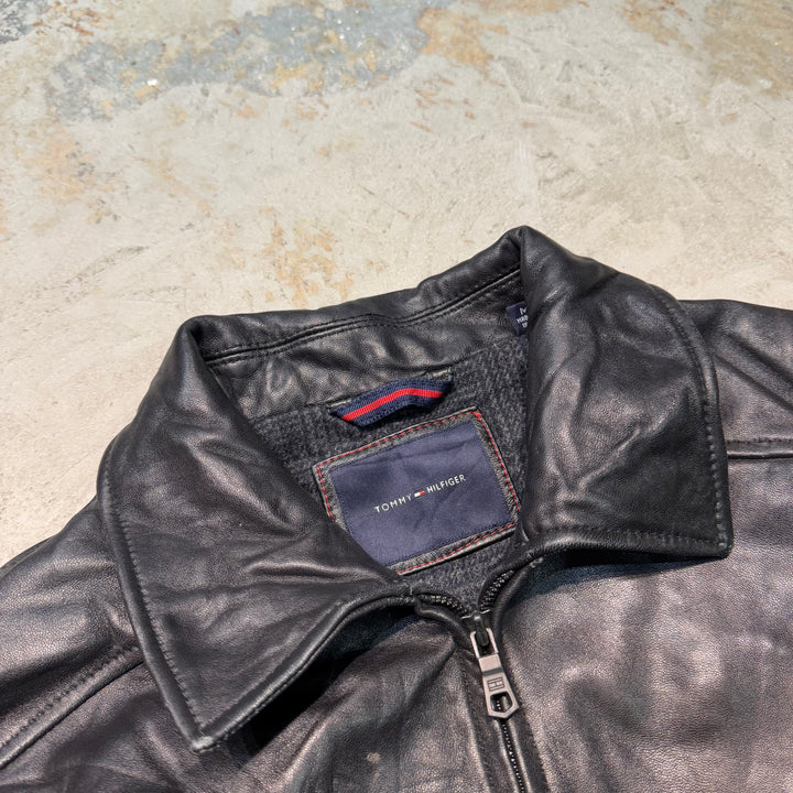 古着 TOMMY HILFIGER/ トミーヒルフィガー/ フルジップレザージャケット/ サイズM
