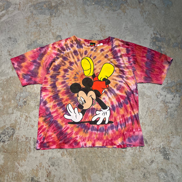 #4829 古着 90's~ Mickey unlimited/ミッキーマウス / Disney/ディズニー /キャラクタープリント/USA製/Tシャツ/ヴィンテージ/シングルステッチ/サイズXL