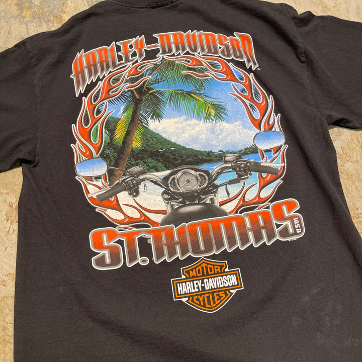 古着 Harley-Davidson/ハーレーダビッドソン/ST.THOMAS/プリントTシャツ/サイズL
